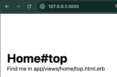 ルートパスでの Home#top 表示
