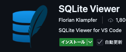 SQLite Viewerの表示